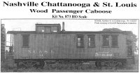 American Model Builders Nashville Chattanooga & St Louis Wood Passenger Caboose