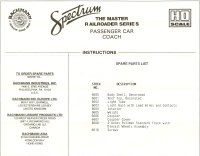 Bachmann Passenger Coach Diagrams