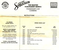 Bachmann Combine Passenger Car Diagrams