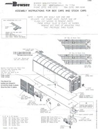 Bowser 4-6-0 G-5, 40' Box and Stock Car Instructions