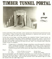 Campbell 351-N 'N' Timber Tunnel Portal Intruction