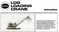 Cox Logging Crane Instructions