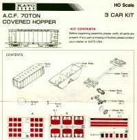 Kato ACF 70 Ton Covered Hopper Instructions