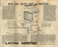 Laconia Box Car & Auto, Box Reefer Instructions