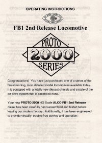 Life-Like Proto 2000 Instructions