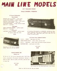 Main Line Sales List and Advertisement