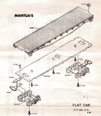 Mantua 314A,B,C Flat Car Instructions 1955