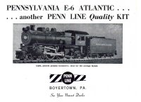 Penn Line 4-4-0 E-6 Atlantic Advertisement