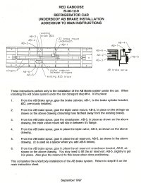 Red Caboose R-30 Refrigerator Car Brake Installation Instructions