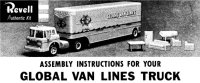 Revell T-6018 Global Van Lines 1959 Instruction