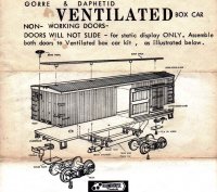 Roundhouse Kit Gorre Daphetid Ventilated Box Car Instructions