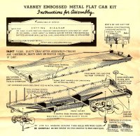 Varney Embossed Flat Car 1938 Instructions