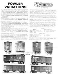 Westerfield Models Instruction 36' Fowler Patent Boxcar