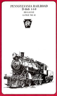 Westside G-File #82 4-4-0 D-16sb Pennsylvania Railroad