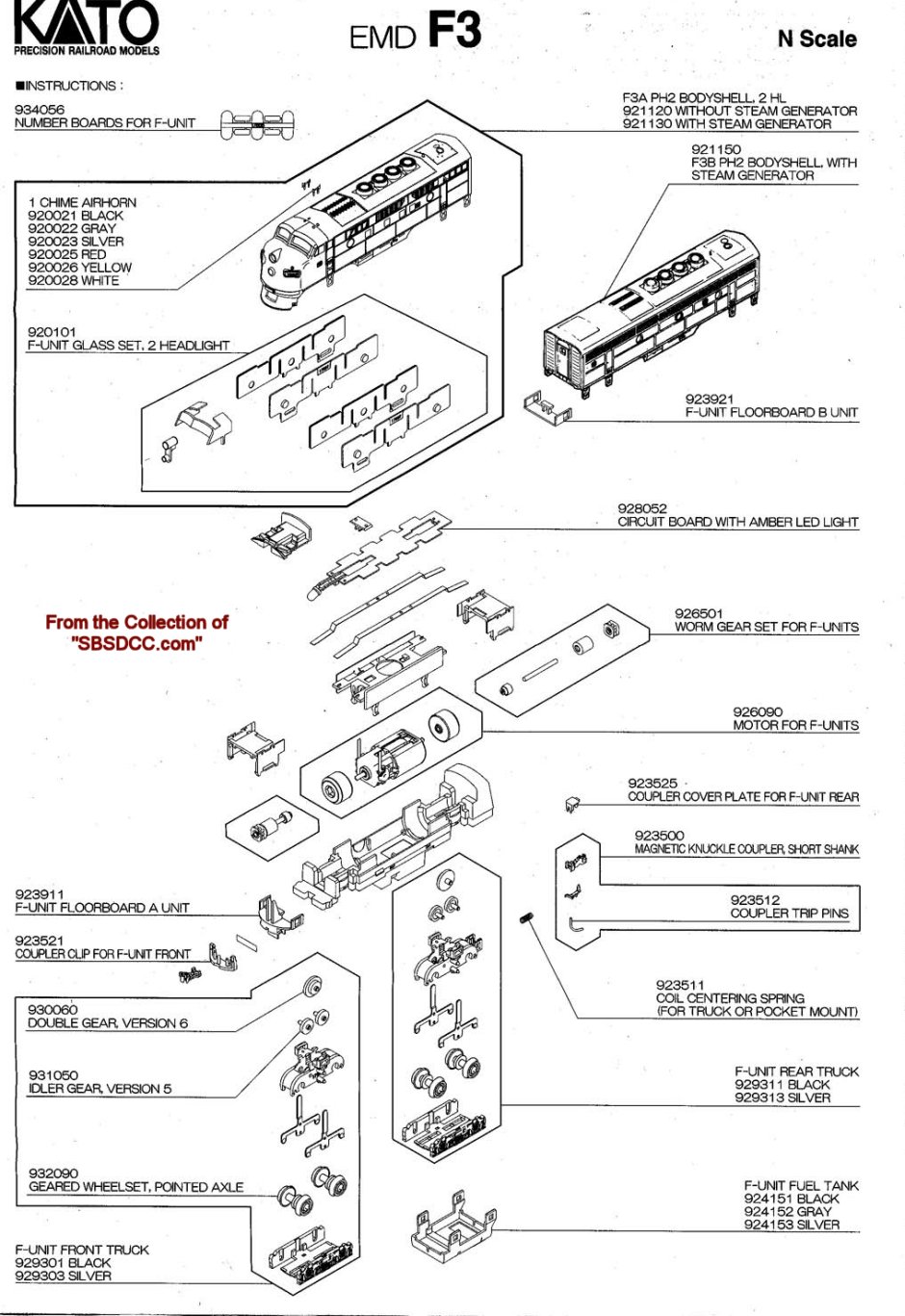 Kato F3 parts diagram - nScale.net