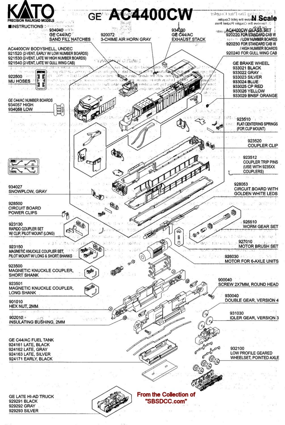 Kato n 2024 scale parts